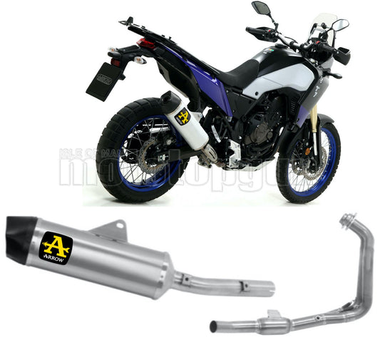 SCARICO OMOLOGATO ARROW INDY-RACE IN TITANIO CON FONDELLO IN CARBY COMPATIBILE CON YAMAHA TENERE 700 19/20