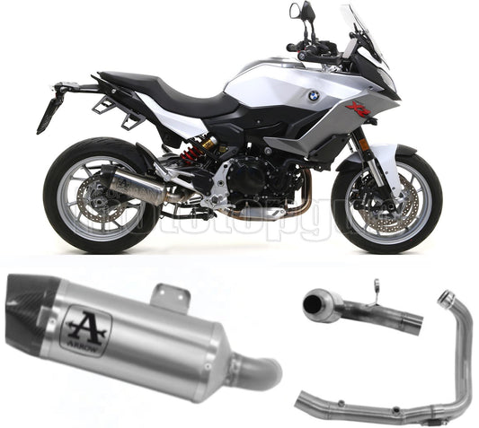 SCARICO OMOLOGATO OPEN ARROW INDY-RACE IN ALLUMINIO CON FONDELLO IN CARBY COMPATIBILE CON BMW F900 F-900 XR 20/23