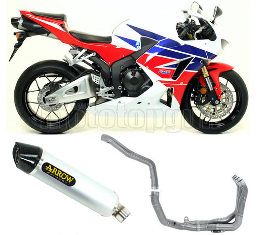 SCARICO COMPLETO OMOLOGATO OPEN ARROW INDY-RACE IN ALLUMINIO CON FONDELLO IN CARBY COMPATIBILE CON HONDA CBR 600 RR 13/16