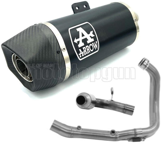 SCARICO OMOLOGATO OPEN ARROW INDY-RACE IN ALLUMINIO NERO CON FONDELLO IN CARBY COMPATIBILE CON BMW F900 F-900 R 20/23