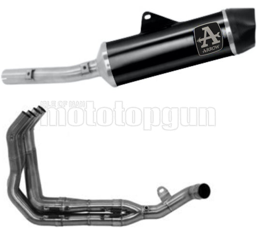 SCARICO OMOLOGATO OPEN ARROW INDY-RACE IN ALLUMINIO NERO CON FONDELLO IN CARBY COMPATIBILE CON KAWASAKI NINJA 1000 SX 20/23