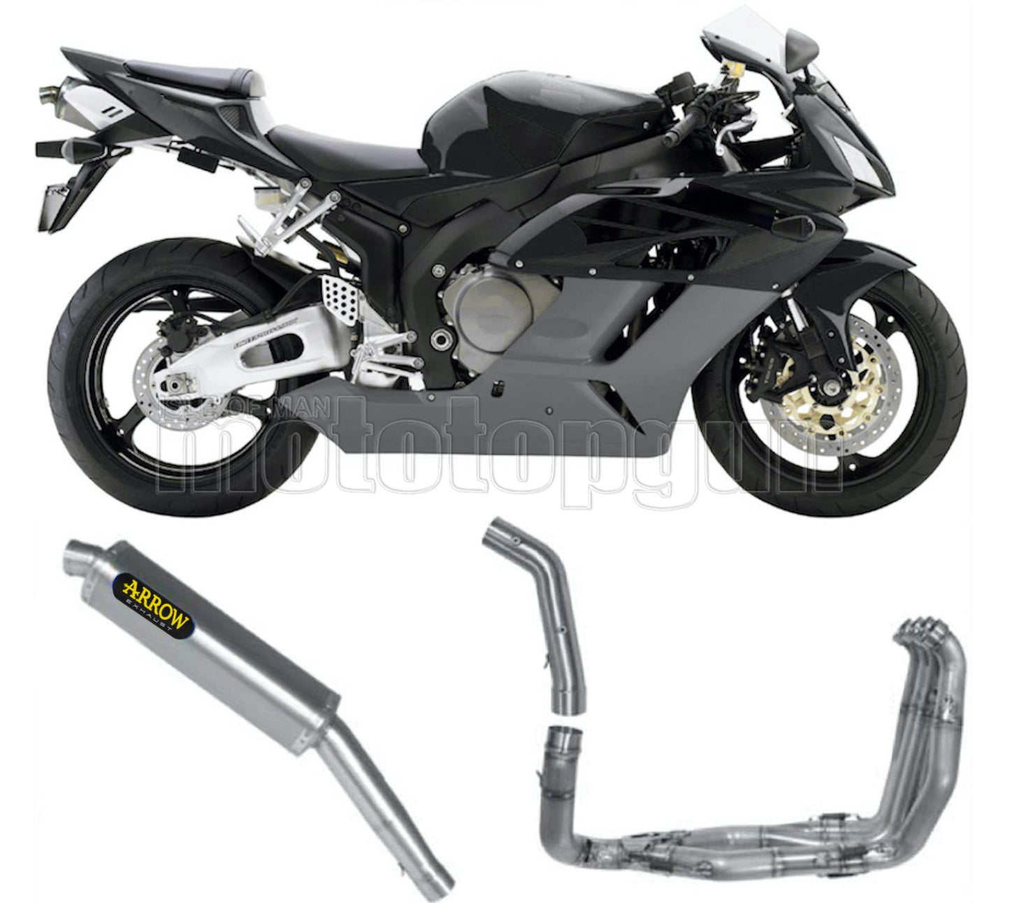 SCARICO COMPLETO OMOLOGATO OPEN ALTO ARROW MAXI RACE-TECH IN ALLUMINIO CON FONDELLO IN INOX COMPATIBILE CON HONDA CBR 1000 RR 04/07