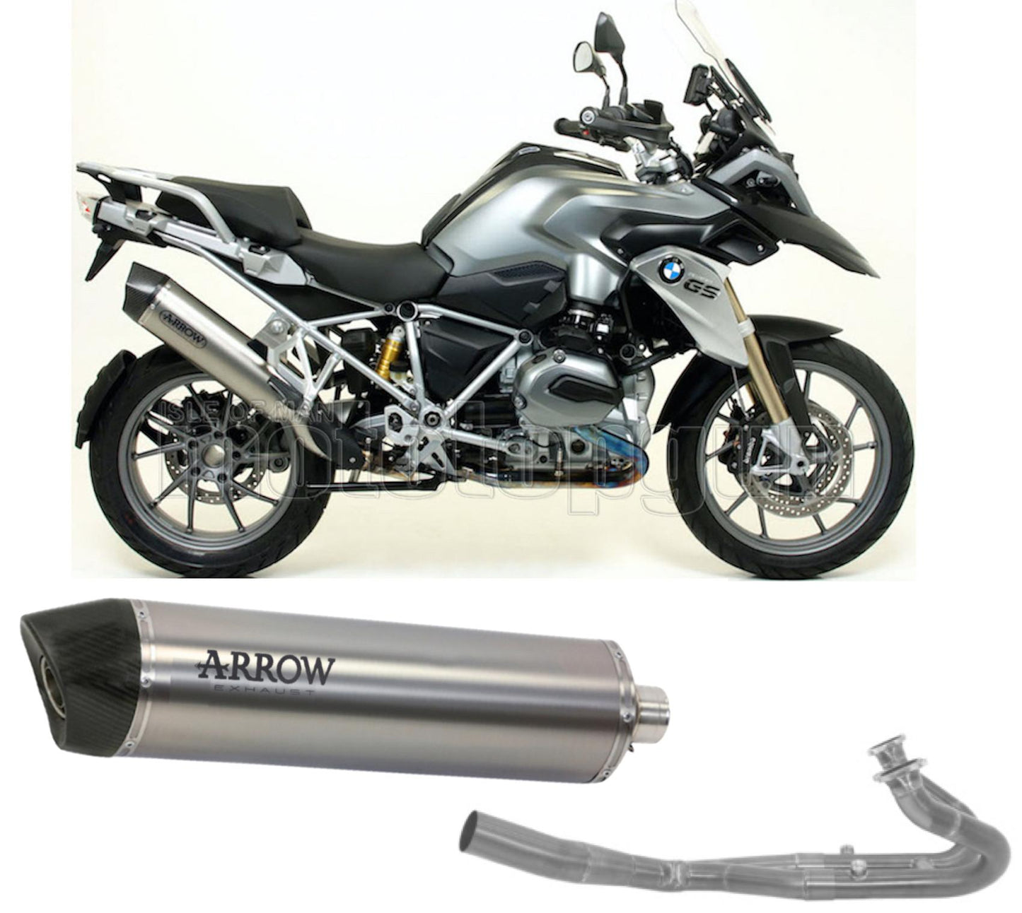 SCARICO COMPLETO OMOLOGATO OPEN ARROW MAXI RACE-TECH IN TITANIO CON FONDELLO IN CARBY COMPATIBILE CON BMW R1200 R-1200 GS 13/18