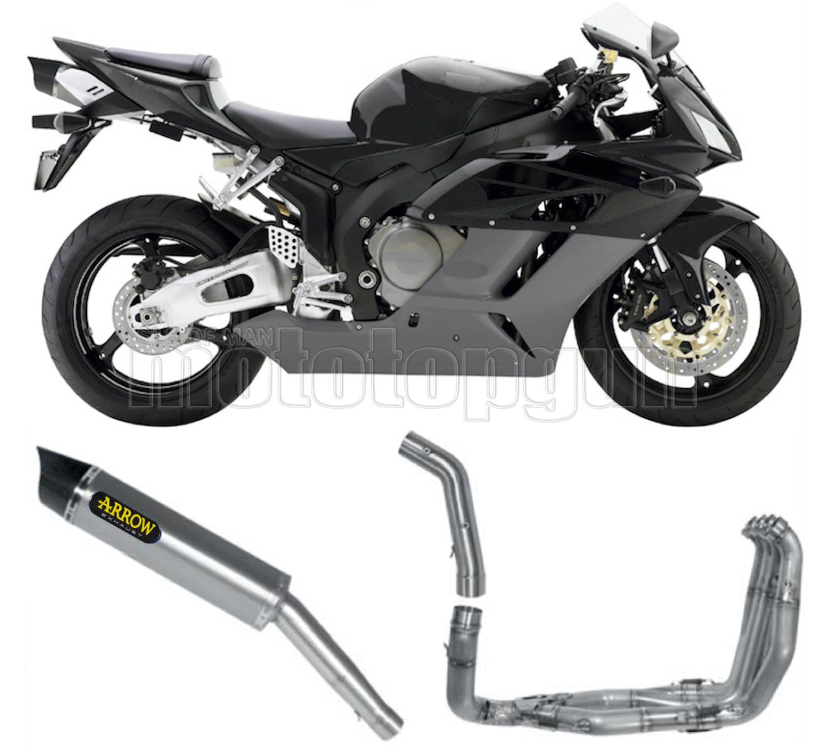 SCARICO COMPLETO OMOLOGATO OPEN ALTO ARROW MAXI RACE-TECH IN TITANIO CON FONDELLO IN CARBY COMPATIBILE CON HONDA CBR 1000 RR 04/07