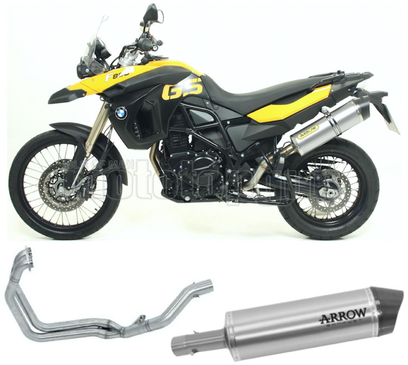 SCARICO OMOLOGATO ARROW MAXI RACE-TECH IN ALLUMINIO CON FONDELLO IN CARBY COMPATIBILE CON BMW F800 F-800 GS 08/16