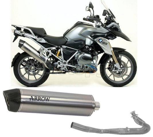 SCARICO COMPLETO OMOLOGATO OPEN ARROW MAXI RACE-TECH IN ALLUMINIO CON FONDELLO IN CARBY COMPATIBILE CON BMW R1200 R-1200 GS ADVENTURE 13/18