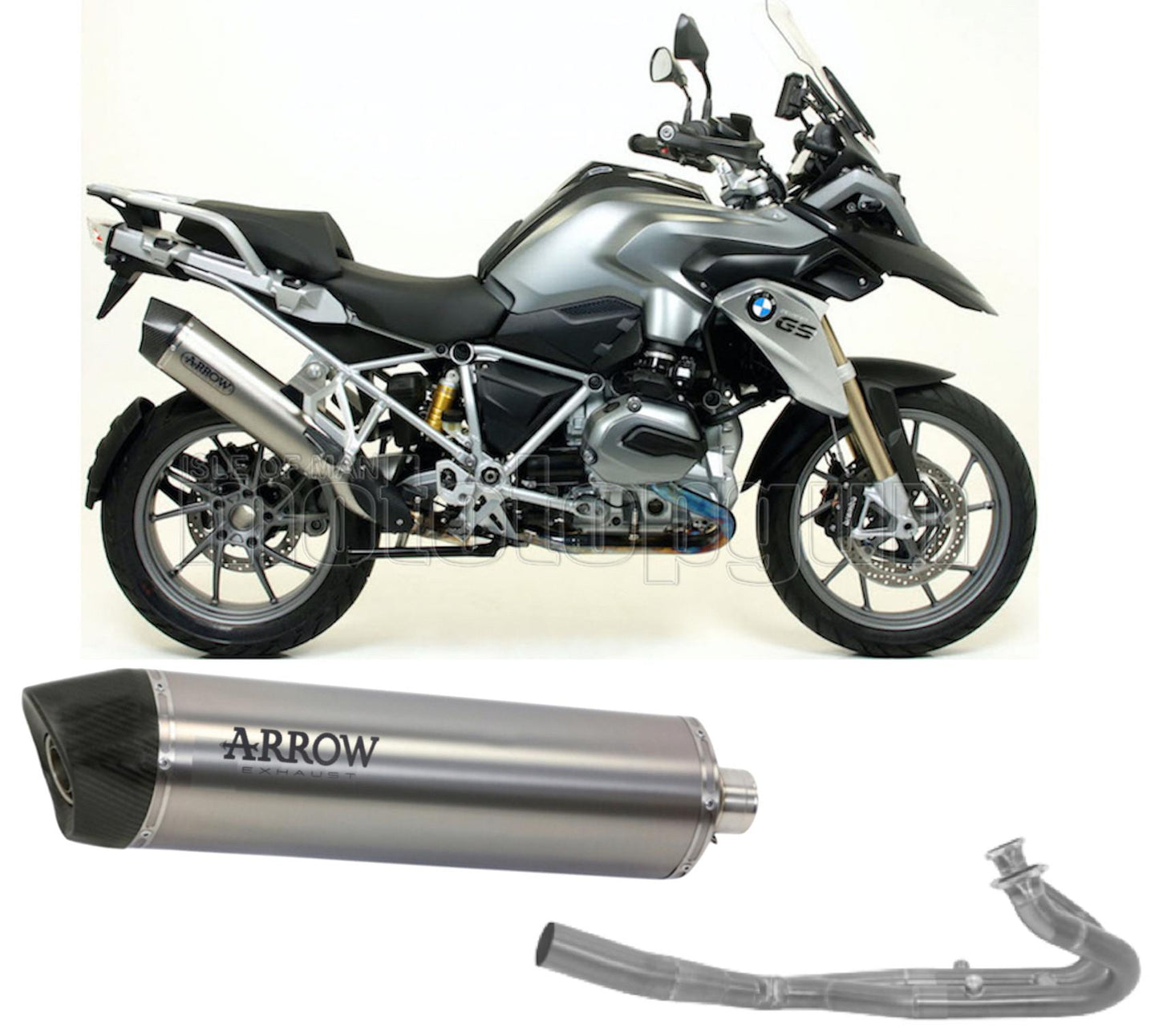 SCARICO COMPLETO OMOLOGATO OPEN ARROW MAXI RACE-TECH IN ALLUMINIO CON FONDELLO IN CARBY COMPATIBILE CON BMW R1200 R-1200 GS ADVENTURE 13/18