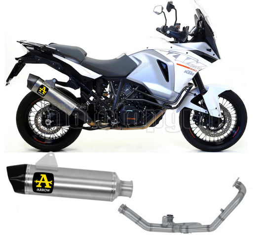 SCARICO COMPLETO OMOLOGATO OPEN ARROW MAXI RACE-TECH IN ALLUMINIO CON FONDELLO IN CARBY COMPATIBILE CON KTM 1290 SUPER ADVENTURE 15/16