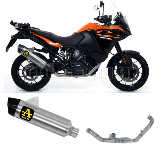 SCARICO COMPLETO OMOLOGATO OPEN ARROW MAXI RACE-TECH IN ALLUMINIO CON FONDELLO IN CARBY COMPATIBILE CON KTM 1290 SUPER ADVENTURE 17/20