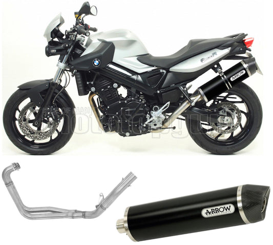 SCARICO COMPLETO OMOLOGATO OPEN ARROW MAXI RACE-TECH IN ALLUMINIO NERO CON FONDELLO IN CARBY COMPATIBILE CON BMW F800 F-800 R 09/16