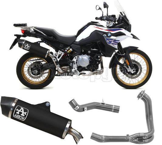 SCARICO OMOLOGATO ARROW MAXI RACE-TECH IN ALLUMINIO NERO CON FONDELLO IN CARBY COMPATIBILE CON BMW F850 F-850 GS 18/20