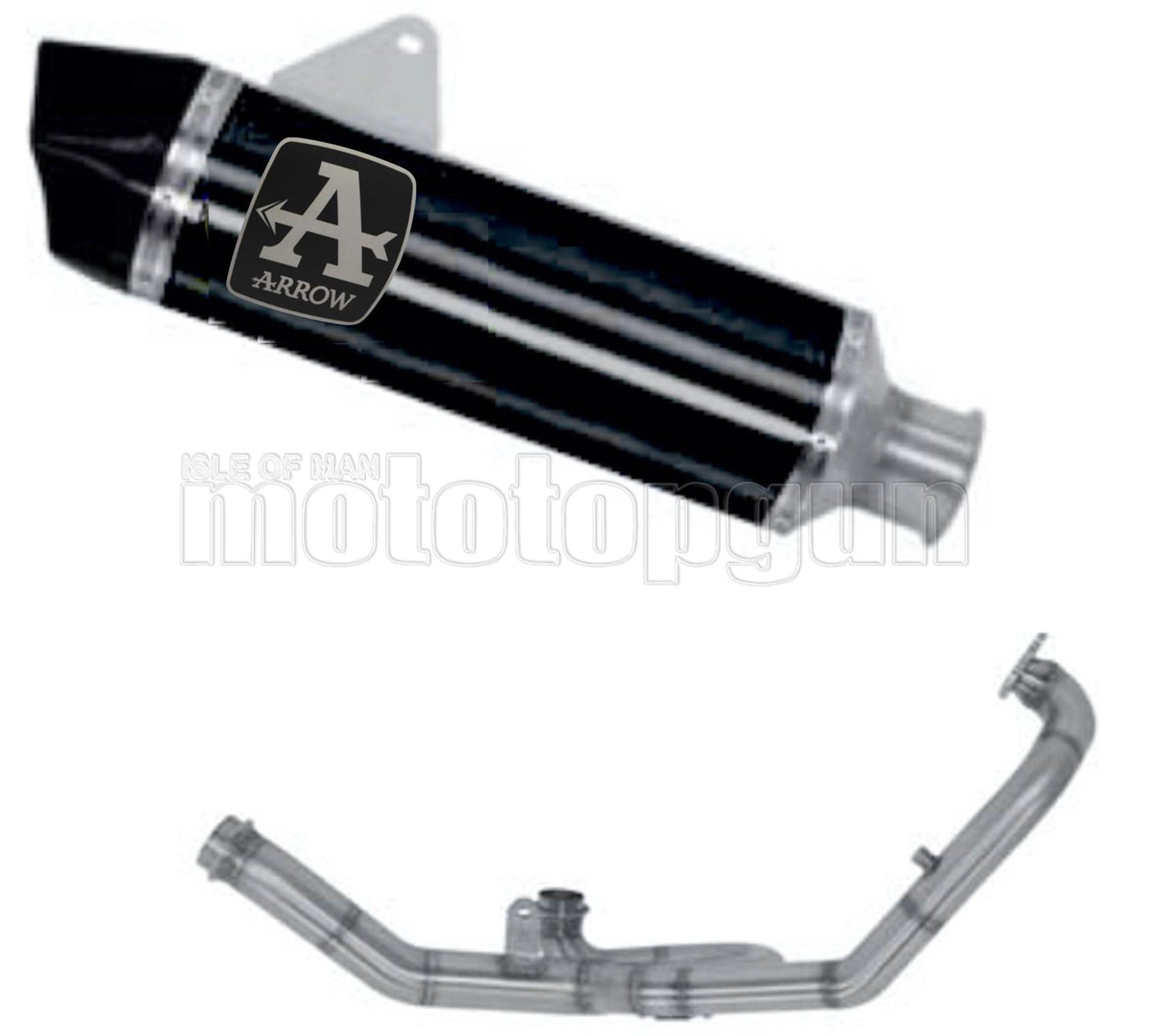 SCARICO COMPLETO OMOLOGATO OPEN ARROW MAXI RACE-TECH IN ALLUMINIO NERO CON FONDELLO IN CARBY COMPATIBILE CON KTM 1090 ADVENTURE 17/20