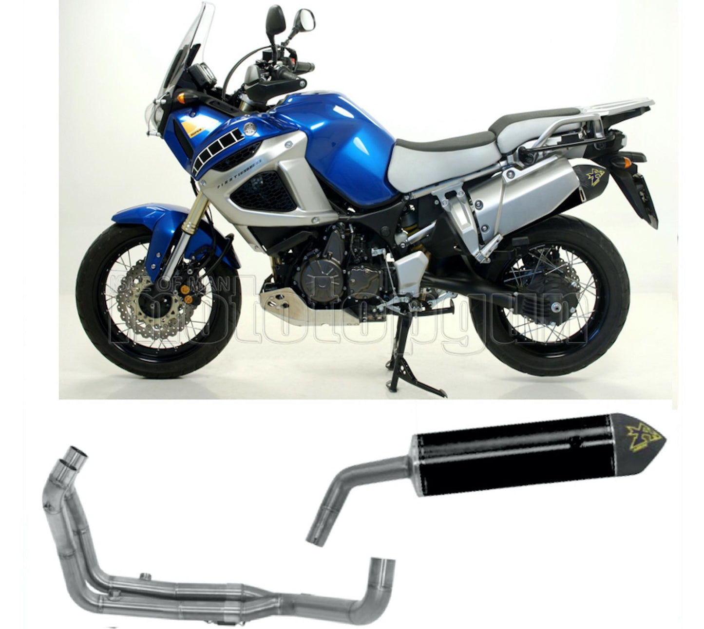 SCARICO OMOLOGATO ARROW MAXI RACE-TECH IN ALLUMINIO NERO CON FONDELLO IN CARBY COMPATIBILE CON YAMAHA XT 1200 Z SUPER TENERE 10/20