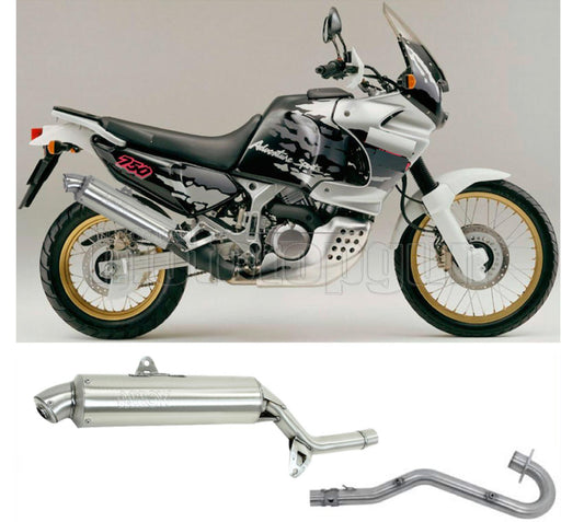 SCARICO OMOLOGATO ARROW PARIS DACAR IN INOX CON FONDELLO IN INOX COMPATIBILE CON HONDA XRV 750 AFRICA TWIN 93/95