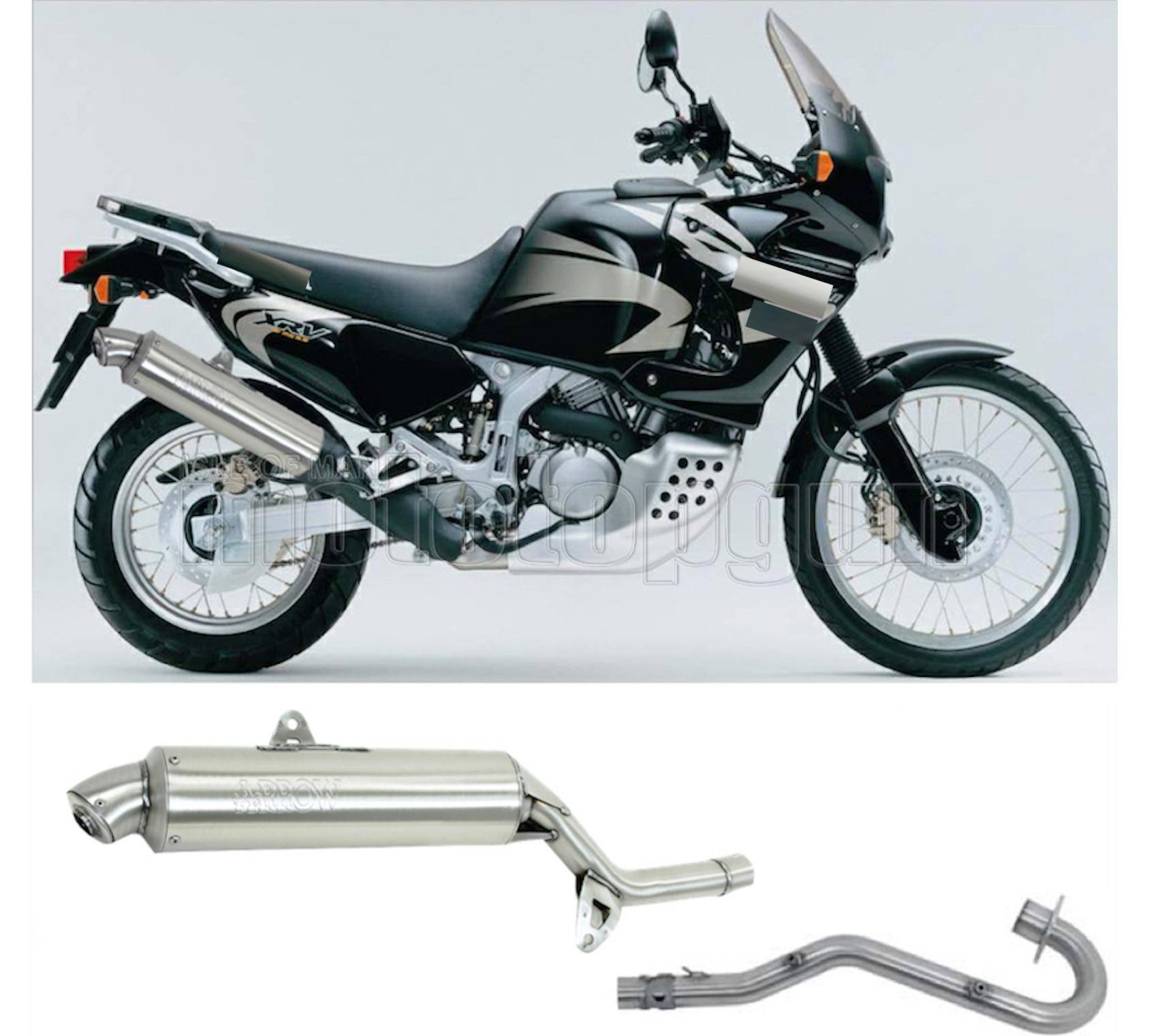 SCARICO OMOLOGATO ARROW PARIS DACAR IN INOX CON FONDELLO IN INOX COMPATIBILE CON HONDA XRV 750 AFRICA TWIN 96/04