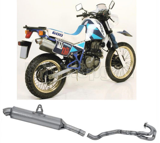 SCARICO OMOLOGATO ARROW PARIS DACAR IN INOX CON FONDELLO IN INOX COMPATIBILE CON SUZUKI DR 600 S 85/90