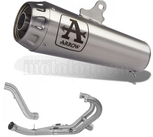 SCARICO COMPLETO OMOLOGATO CATALIZZATO ARROW PRO-RACE IN NICHROM CON FONDELLO IN INOX COMPATIBILE CON BMW R NINE T SCRAMBLER 16/20