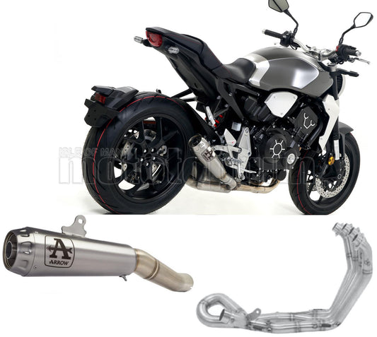 SCARICO OMOLOGATO ARROW PRO-RACE IN NICHROM CON FONDELLO IN INOX COMPATIBILE CON HONDA CB 1000 R 18/23