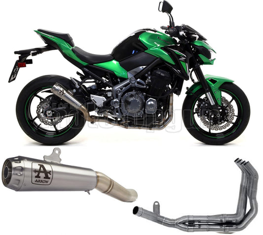 SCARICO OMOLOGATO DOPPIO TERMINALE ARROW PRO-RACE IN NICHROM CON FONDELLO IN INOX COMPATIBILE CON KAWASAKI Z900 Z-900 17/19