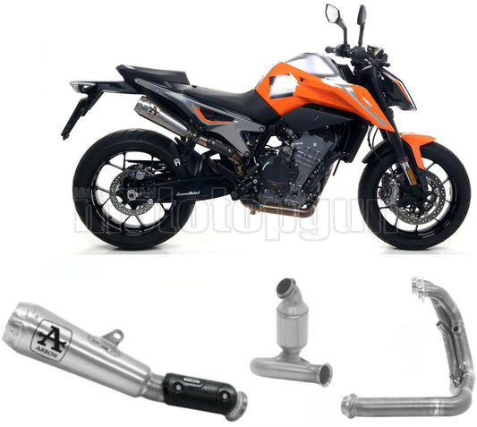 SCARICO OMOLOGATO ARROW PRO-RACE IN NICHROM CON FONDELLO IN INOX COMPATIBILE CON KTM 790 DUKE 18/20