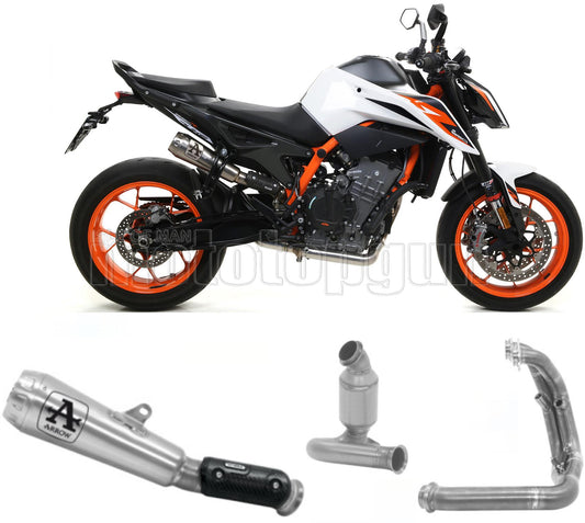 SCARICO OMOLOGATO ARROW PRO-RACE IN NICHROM CON FONDELLO IN INOX COMPATIBILE CON KTM 890 DUKE R 20/23