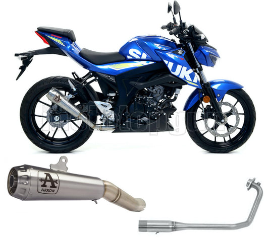 SCARICO OMOLOGATO ARROW PRO-RACE IN NICHROM CON FONDELLO IN INOX COMPATIBILE CON SUZUKI GSX-S 125 17/20