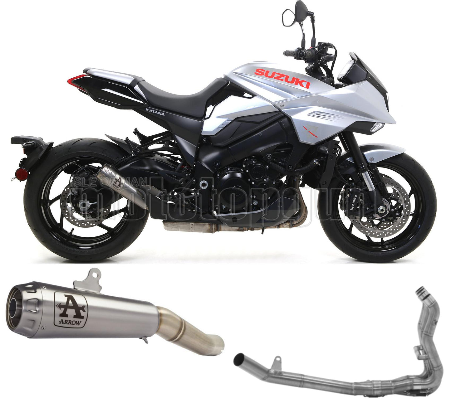 SCARICO OMOLOGATO CATALIZZATO ARROW PRO-RACE IN NICHROM CON FONDELLO IN INOX COMPATIBILE CON SUZUKI KATANA 1000 19/20