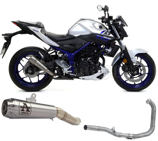 SCARICO OMOLOGATO CATALIZZATO ARROW PRO-RACE IN NICHROM CON FONDELLO IN INOX COMPATIBILE CON YAMAHA MT03 MT-03 16/17