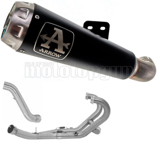 SCARICO COMPLETO OMOLOGATO CATALIZZATO ARROW PRO-RACE IN NICHROM NERO CON FONDELLO IN INOX COMPATIBILE CON BMW R NINE T SCRAMBLER 16/20