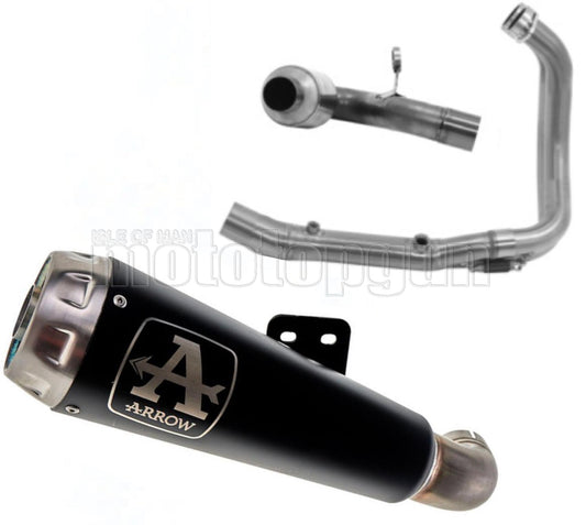 SCARICO OMOLOGATO OPEN ARROW PRO-RACE IN NICHROM NERO CON FONDELLO IN INOX COMPATIBILE CON BMW F900 F-900 XR 20/23