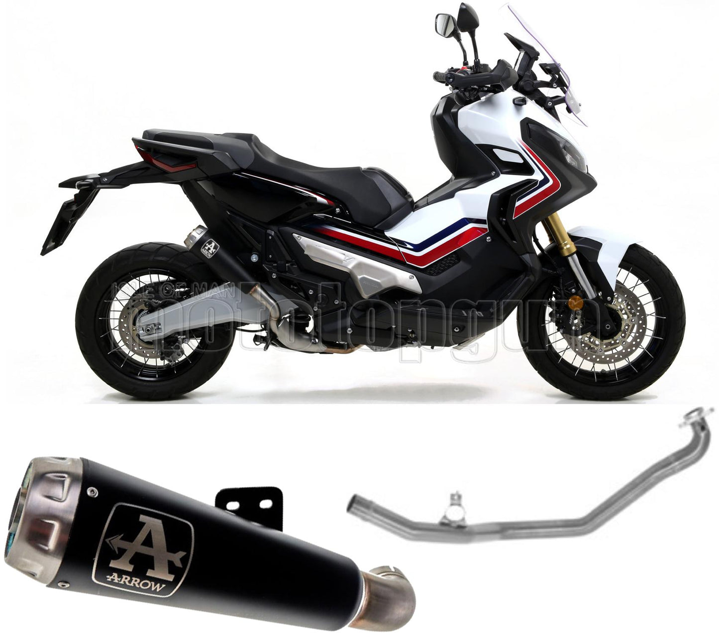 SCARICO OMOLOGATO ARROW PRO-RACE IN NICHROM NERO CON FONDELLO IN INOX COMPATIBILE CON HONDA XADV X-ADV 750 17/23