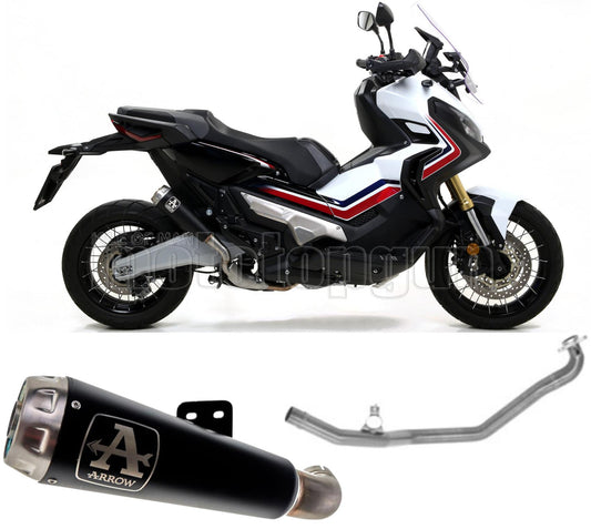 SCARICO OMOLOGATO ARROW PRO-RACE IN NICHROM NERO CON FONDELLO IN INOX COMPATIBILE CON HONDA XADV X-ADV 750 17/23
