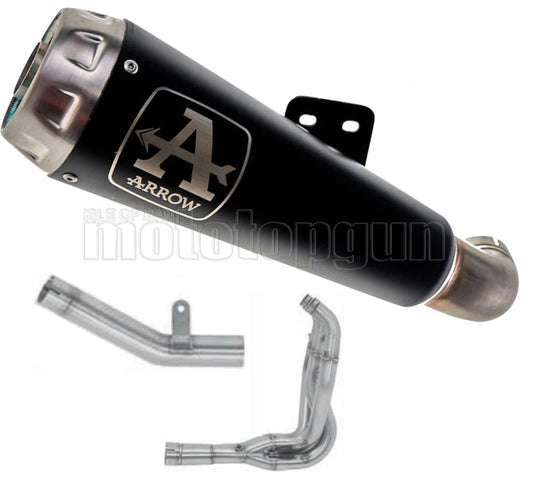 SCARICO OMOLOGATO OPEN ARROW PRO-RACE IN NICHROM NERO CON FONDELLO IN INOX COMPATIBILE CON KAWASAKI ZX-6R ZX-6 R 636 19/20