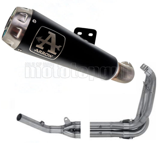 SCARICO COMPLETO OMOLOGATO OPEN ARROW PRO-RACE IN NICHROM NERO CON FONDELLO IN INOX COMPATIBILE CON SUZUKI GSX-S 750 17/20