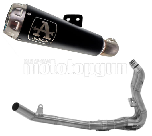 SCARICO OMOLOGATO CATALIZZATO ARROW PRO-RACE IN NICHROM NERO CON FONDELLO IN INOX COMPATIBILE CON SUZUKI KATANA 1000 19/20