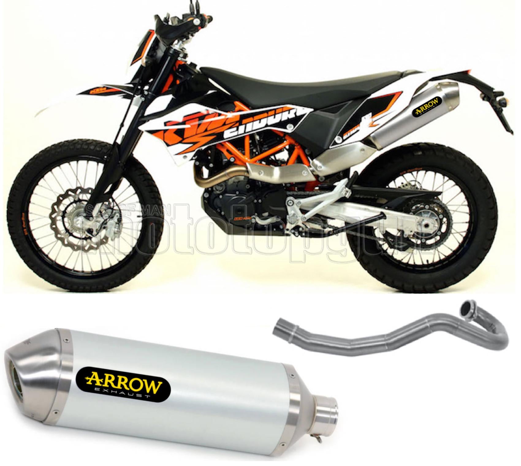 SCARICO OMOLOGATO ARROW RACE-TECH IN TITANIO CON FONDELLO IN INOX COMPATIBILE CON KTM 690 ENDURO R 19/23