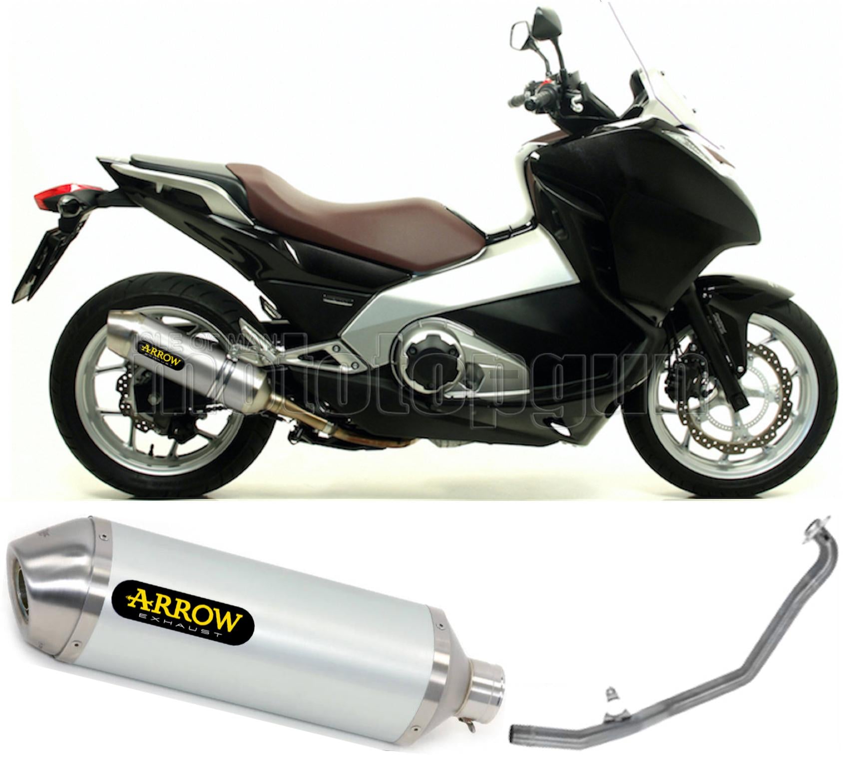 SCARICO COMPLETO OMOLOGATO OPEN ARROW RACE-TECH IN ALLUMINIO CON FONDELLO IN INOX COMPATIBILE CON HONDA INTEGRA 700 12/13