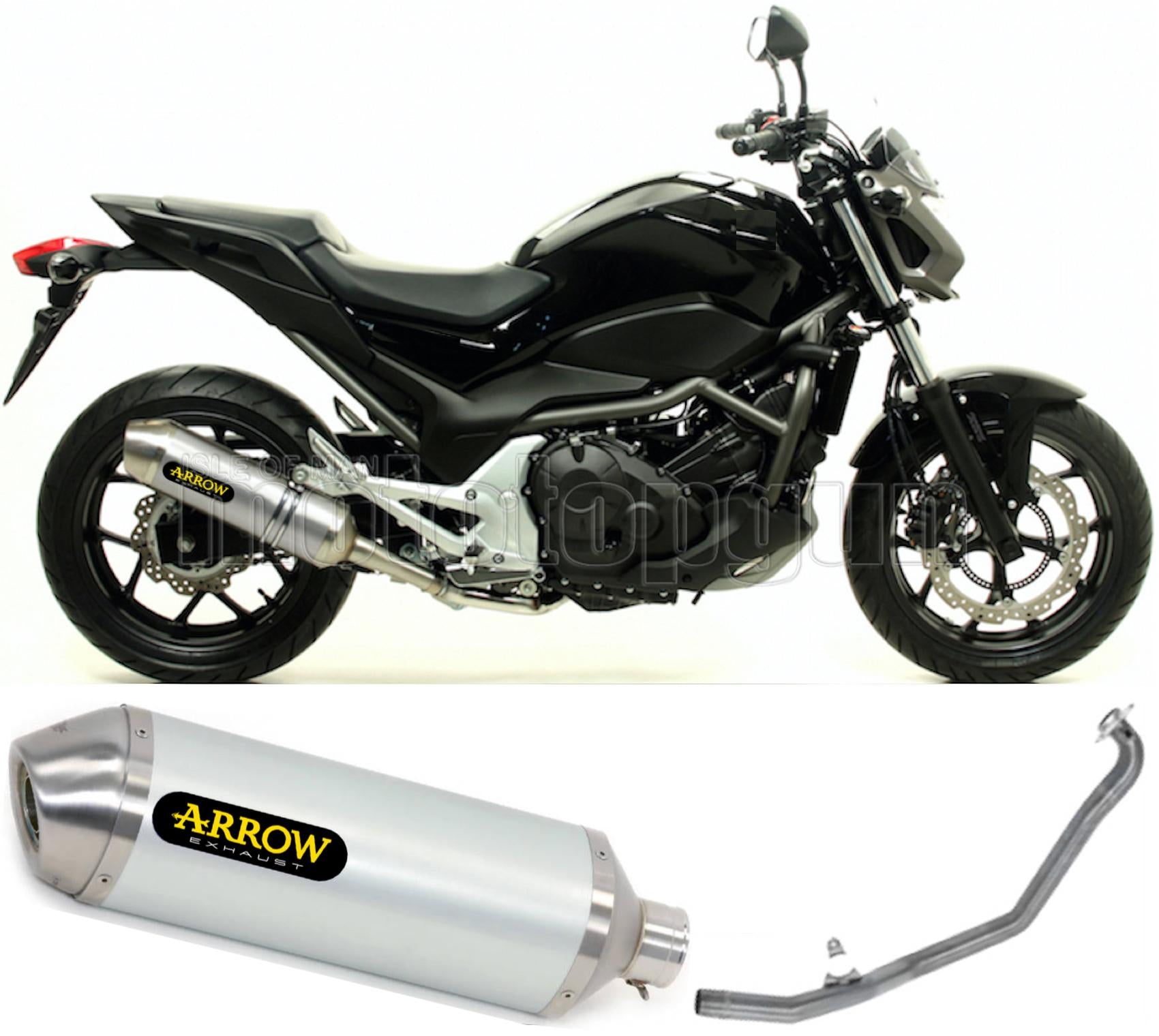 SCARICO COMPLETO OMOLOGATO OPEN ARROW RACE-TECH IN ALLUMINIO CON FONDELLO IN INOX COMPATIBILE CON HONDA NC 700 S 12/14
