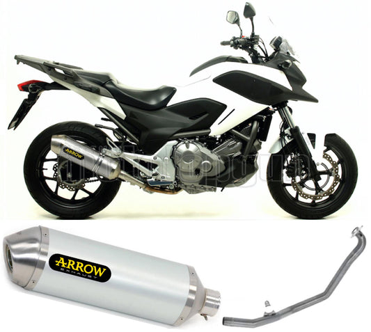 SCARICO COMPLETO OMOLOGATO OPEN ARROW RACE-TECH IN ALLUMINIO CON FONDELLO IN INOX COMPATIBILE CON HONDA NC 700 X 12/13
