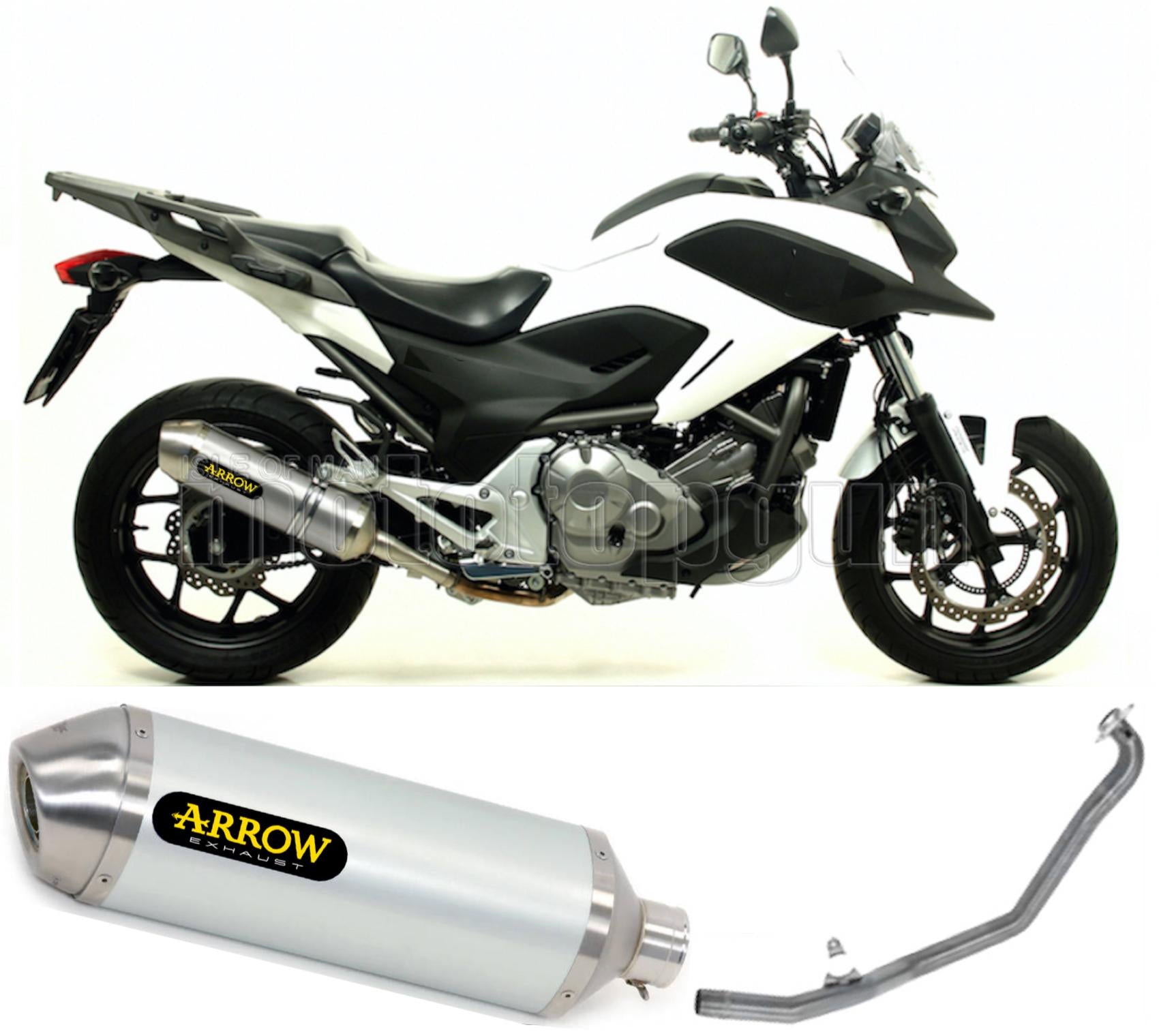 SCARICO COMPLETO OMOLOGATO OPEN ARROW RACE-TECH IN ALLUMINIO CON FONDELLO IN INOX COMPATIBILE CON HONDA NC 700 X 12/13