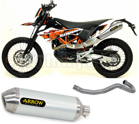 SCARICO OMOLOGATO ARROW RACE-TECH IN ALLUMINIO CON FONDELLO IN INOX COMPATIBILE CON KTM 690 ENDURO R 19/23
