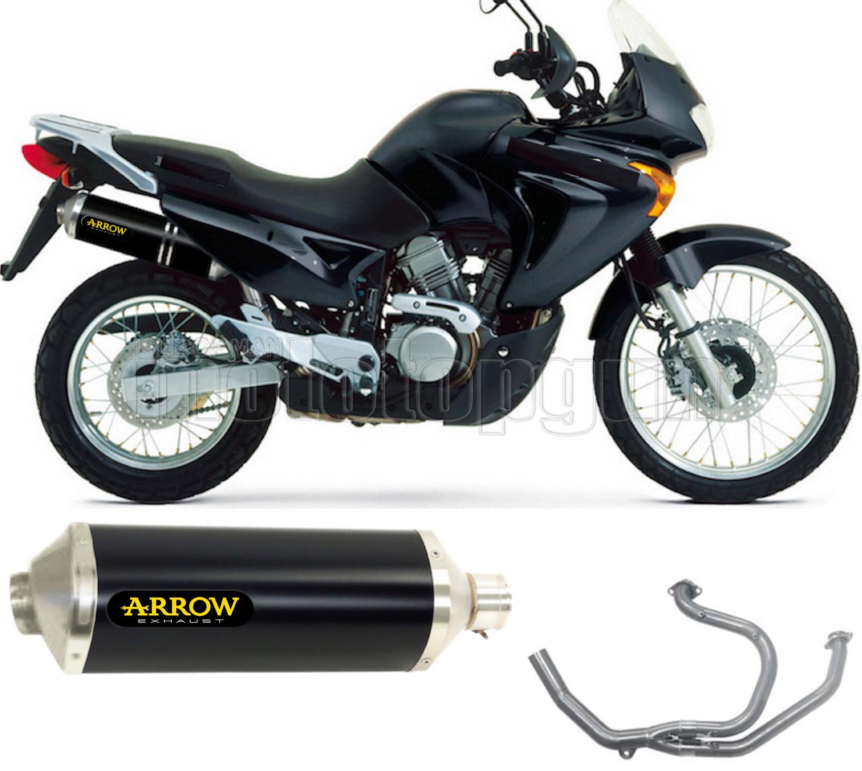 SCARICO OMOLOGATO ARROW RACE-TECH IN ALLUMINIO NERO CON FONDELLO IN INOX COMPATIBILE CON HONDA XL 650 V TRANSALP 00/07