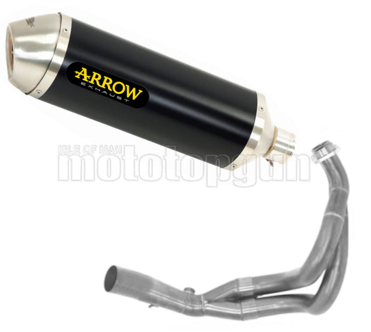 SCARICO OMOLOGATO CATALIZZATO ARROW RACE-TECH IN ALLUMINIO NERO CON FONDELLO IN INOX COMPATIBILE CON KAWASAKI NINJA 650 17/20