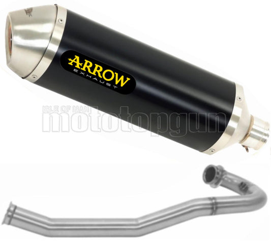 SCARICO OMOLOGATO ARROW RACE-TECH IN ALLUMINIO NERO CON FONDELLO IN INOX COMPATIBILE CON KTM 690 ENDURO R 19/23