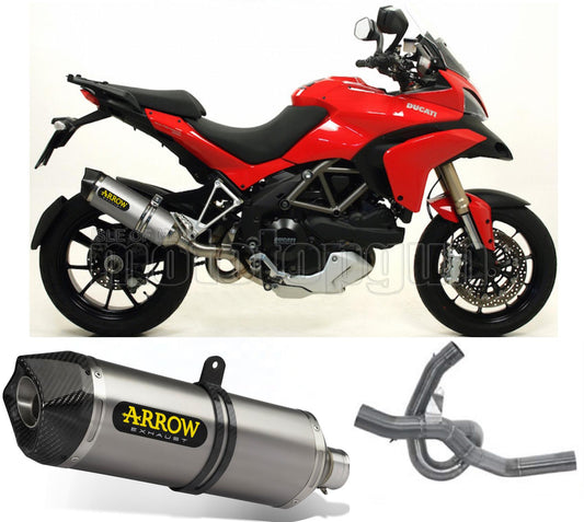 SCARICO COMPLETO OMOLOGATO OPEN ARROW RACE-TECH IN TITANIO CON FONDELLO IN CARBY COMPATIBILE CON DUCATI MULTISTRADA 1200 10/14