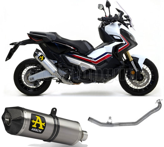 SCARICO OMOLOGATO ARROW RACE-TECH IN TITANIO CON FONDELLO IN CARBY COMPATIBILE CON HONDA XADV X-ADV 750 17/23