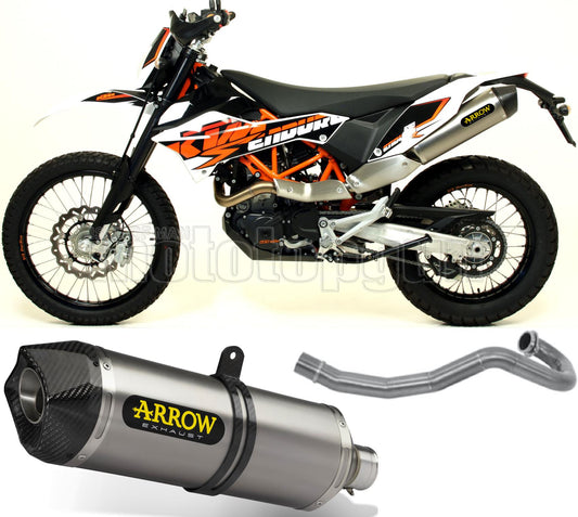 SCARICO OMOLOGATO ARROW RACE-TECH IN TITANIO CON FONDELLO IN CARBY COMPATIBILE CON KTM 690 ENDURO R 19/23