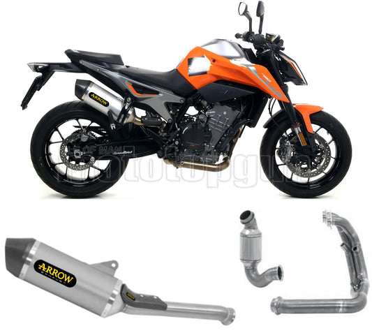 SCARICO OMOLOGATO ARROW RACE-TECH IN TITANIO CON FONDELLO IN CARBY COMPATIBILE CON KTM 790 DUKE 18/20