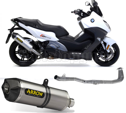 SCARICO OMOLOGATO ARROW RACE-TECH IN ALLUMINIO CON FONDELLO IN CARBY COMPATIBILE CON BMW C650 C 650 SPORT 16/20