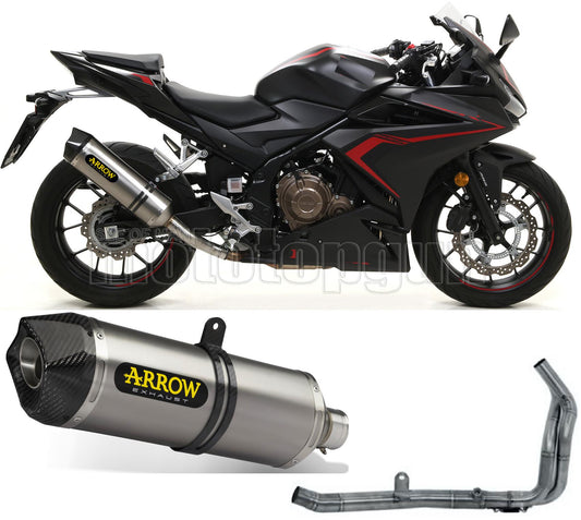 SCARICO OMOLOGATO OPEN ARROW RACE-TECH IN ALLUMINIO CON FONDELLO IN CARBY COMPATIBILE CON HONDA CBR 500 R 19/20